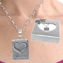 Load image into Gallery viewer, GRANDMA STAMPED HEART NECKLACE
