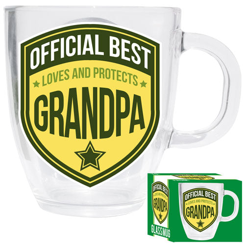 BEST GRANDPA GLASS MUG *DAMAGED BOX*