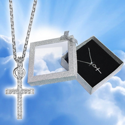 CRYSTAL CROSS NECKLACE