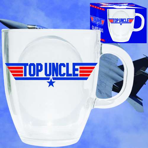 TOP UNCLE GLASS MUG *DAMAGED BOX*