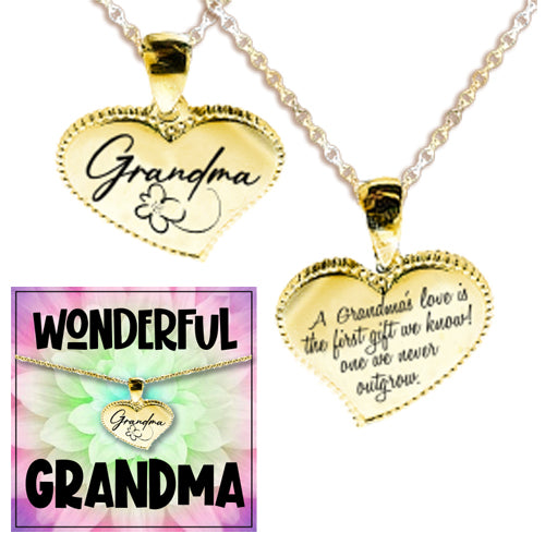 GRANDMA GOLD HEART NECKLACE