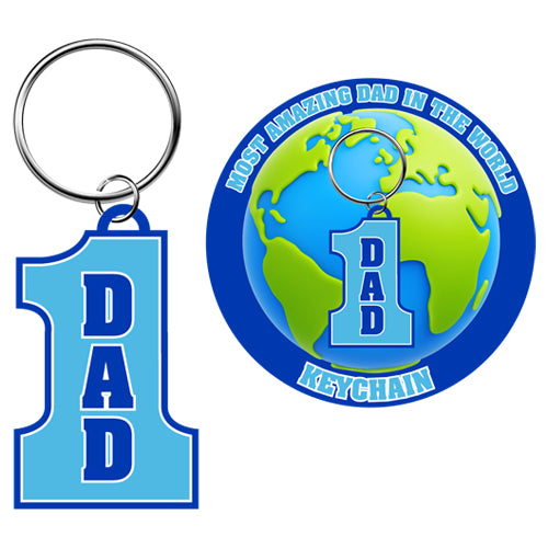 #1 DAD PVC KEYCHAIN