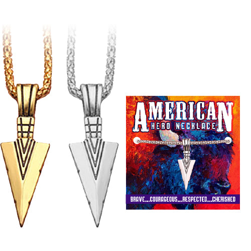 SILVER AND GOLD ARROWHEAD NECKLACE