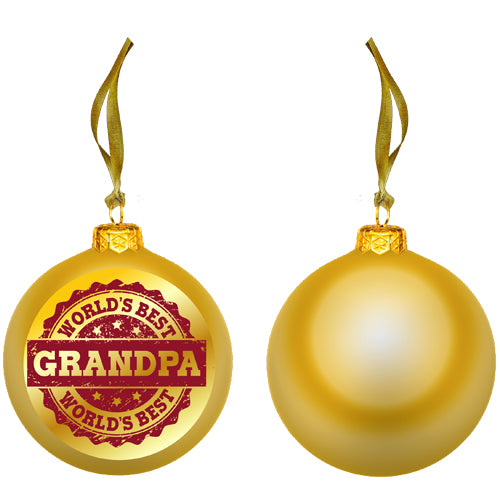 WORLD'S BEST GRANDPA ORNAMENT