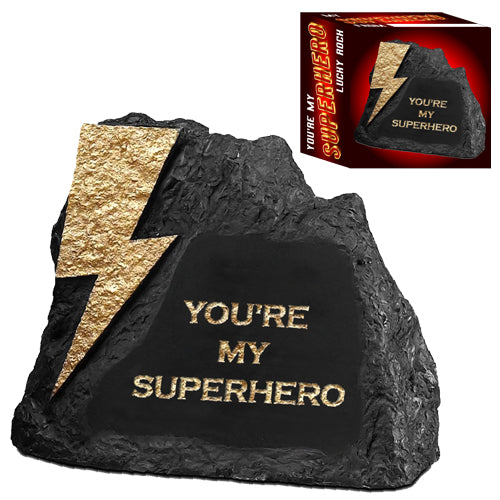 YOU'RE MY SUPERHERO LUCKY ROCK