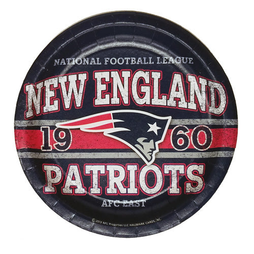 PATRIOTS PARTY PLATES 8-PACK
