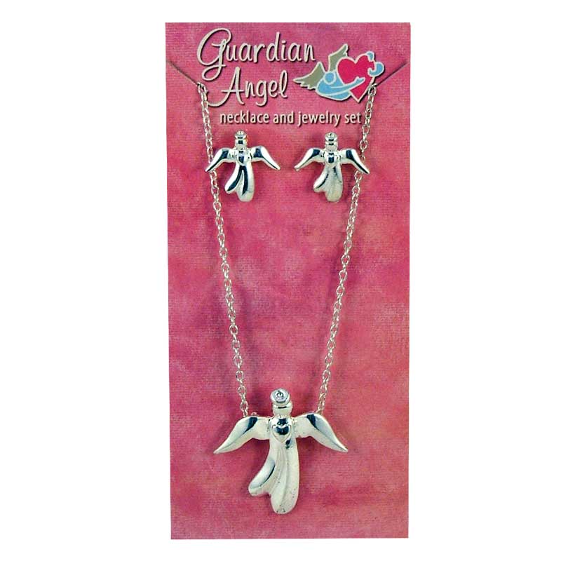 GUARDIAN ANGEL EARRING/NECKLACE SET - 18