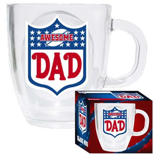 AWESOME DAD GLASS MUG